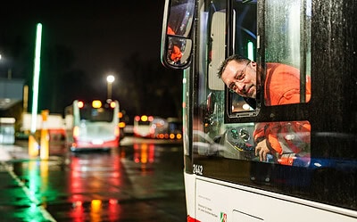 Wenn die Busse schlafen gehen
